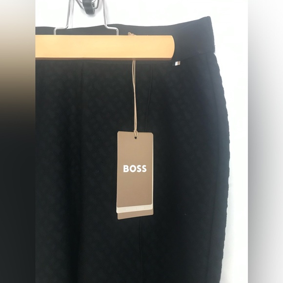 NWT Boss Women’s Extra Slim Fit Leggings in Power-Stretch Monogram Jacquard Sz M - Picture 4 of 16